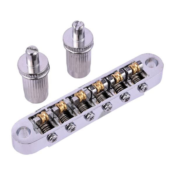 Gitarr Zinklegering 6 Strings Tune O-Matic Style Guitar Bridge Zinklegering sadel