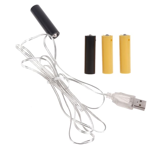 USB-strømadapter AA-batterieliminatorer Bytt AA-batterier LED-lys