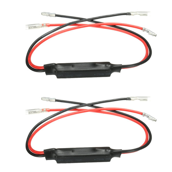 2st LED blinkerslampor Belastningsmotstånd Anti-flimmerfel Gratis kabeladaptrar Decorders Plug and for Play
