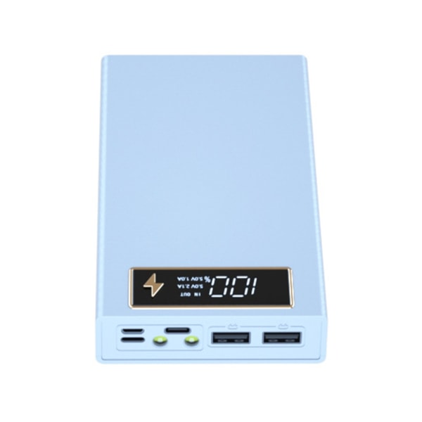 Bärbar DIY Power Bank Box med snabbladdning 6x18650 batterihållare Hög kapacitet löstagbar case Yttre skal White - CX6