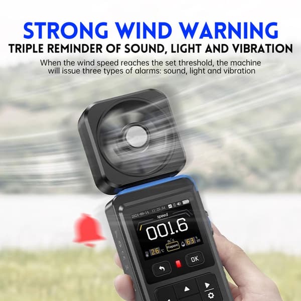 Vindhastighetsmätare i fickformat Digital Anemometer LCD Vindmätare