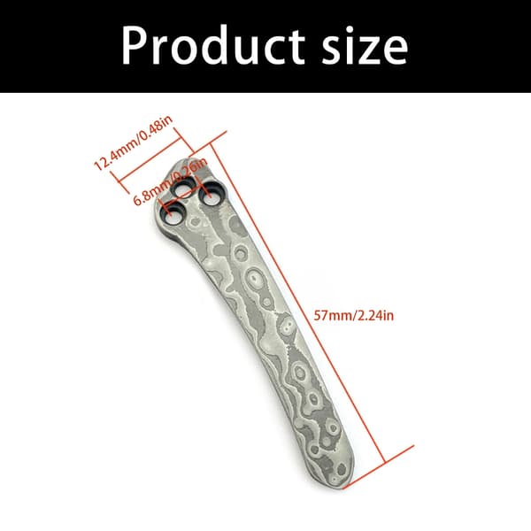 Damaskusstil Ergonomisk Bärficka Klämma 57mm Längd Dold Bärning