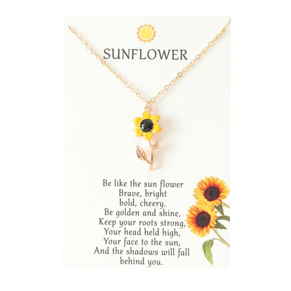 Daisy Flower Halsband för kvinnor Söta solroshängen Halsband dagliga smycken