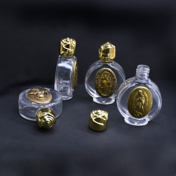 15 ml heligt vattenflaskor Religiösa kristna doptillbehör Påfyllningsbara parfymer Gold