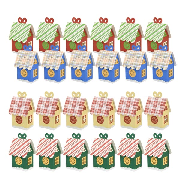 24 Julklappsaskar Papper Godisförpackning Godisbehållare Låda