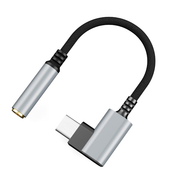 USB C til 3,5 mm hun-hovedtelefonstik-konverter uden at miste lydkvalitet-lydledningsadapter 3,94 tommer lang ledning