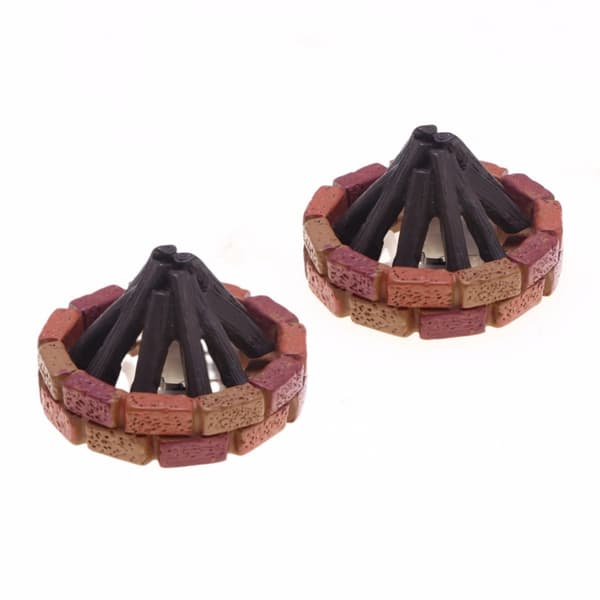 Miniatyr inomhus utomhus dockhusbelysning magnetisk batterilåda