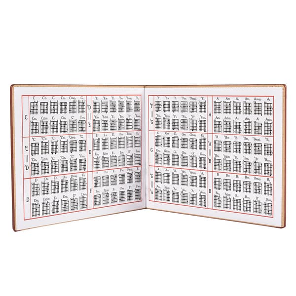 Gitarrackordsbok Diagram PU Läder 6 Strängar Pocket Gitarrackord Tabulatur