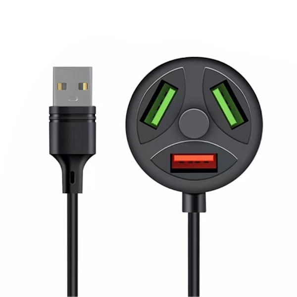 Allsidig USB-hub med 3 ladeporter Multi USB Port Expander Perfekt for USB-adaptere Flere telefonlading