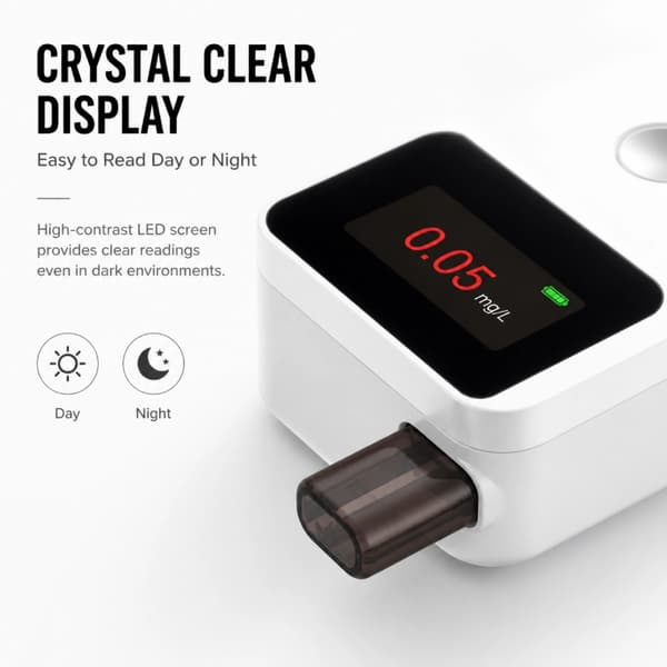 Alkoholmåler Letvægtsdesign Digital Alkometer til Nem Transport