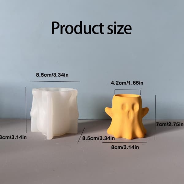 Halloween Ljushållare Silikonformar Ljusstakeformar Gipsformar