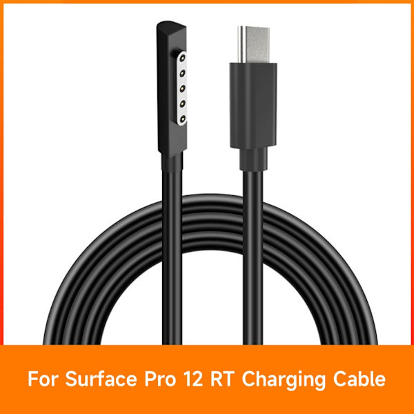 Surface Connect til USB C Opladningskabel Strømkabel til Surface Pro 1 2RT