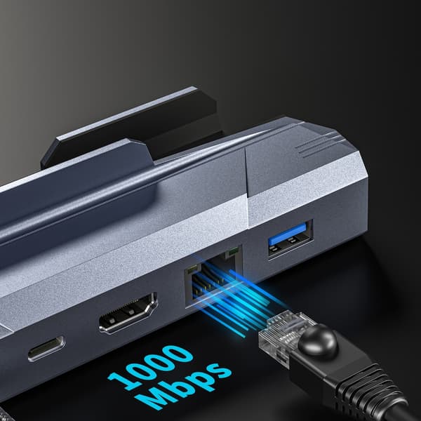 USB C Docking Løsning til SteamDeck og ROG med Flere Tilslutningsmuligheder