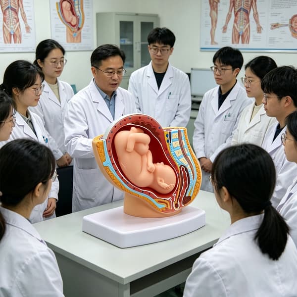 Anatomisk graviditetsfosterudviklingsmodel 1:3 skala kvindelig bækkenmodel