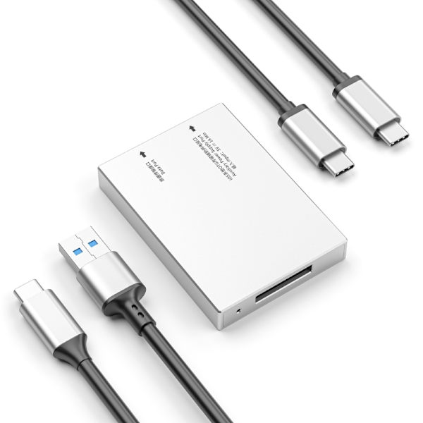 Bärbar CFexpress-kortläsare i aluminium 5V1A-ingång USB3.1Gen2 10 Gbps hastighet