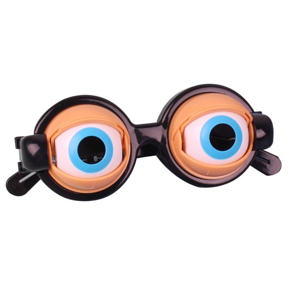 Roliga busglasögon Leksaker Skräck Ögonglob Tappa glasögon Crazy Eyes Leksakstillbehör Barnfest till Halloween Julpresent Black