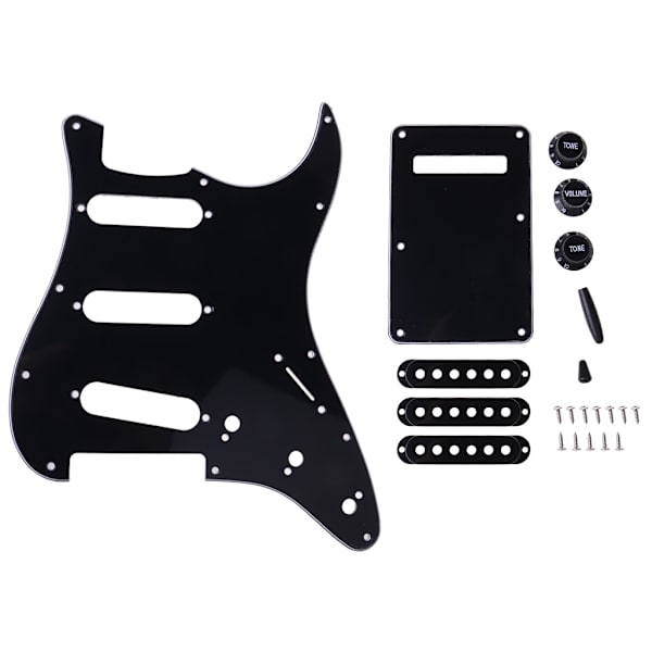 1 set SSS Elgitarr Pickguard Bakplatta Pickup Cover Knoppar Tips för St SQ