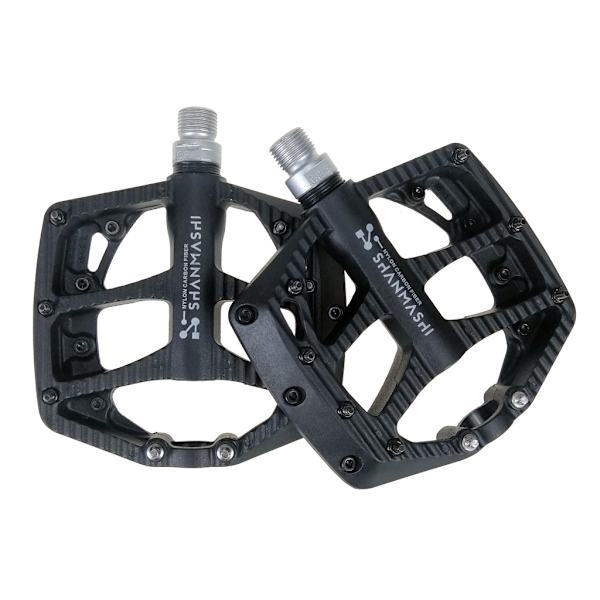 MTB-pedaler Mountainbikepedaler Bred 2 Lager Lättvikt Blue