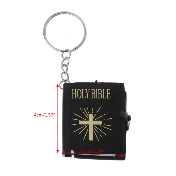 Söt nyckelring engelsk bibel nyckelring Jesus för kors smycken Present till födelsedag Jubileum Examen Alla hjärtans dag Eas Golden