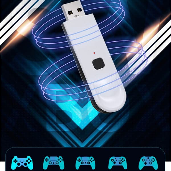 Trådløs spillkontroller-konverter Dongle Adapter for kontroller