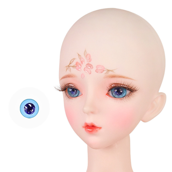 1 par Bjds Dolls Glass Eyes Fargerike øyeepler for 1/3 1/4 Dolls Tilbehør Montering Øyeepler for Collectable for Doll 1