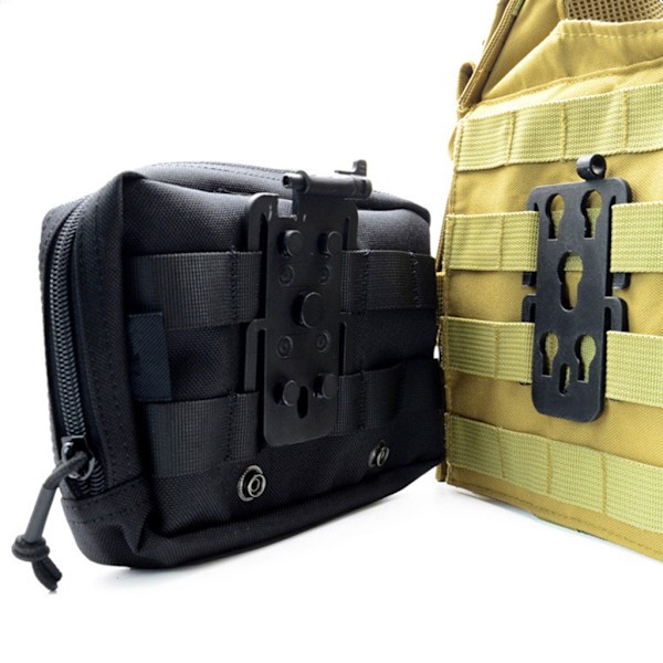 Molles-sovitin alustan mag-pussi reppu metsästysliivi liitäntä kiinnitys Black Molle Style