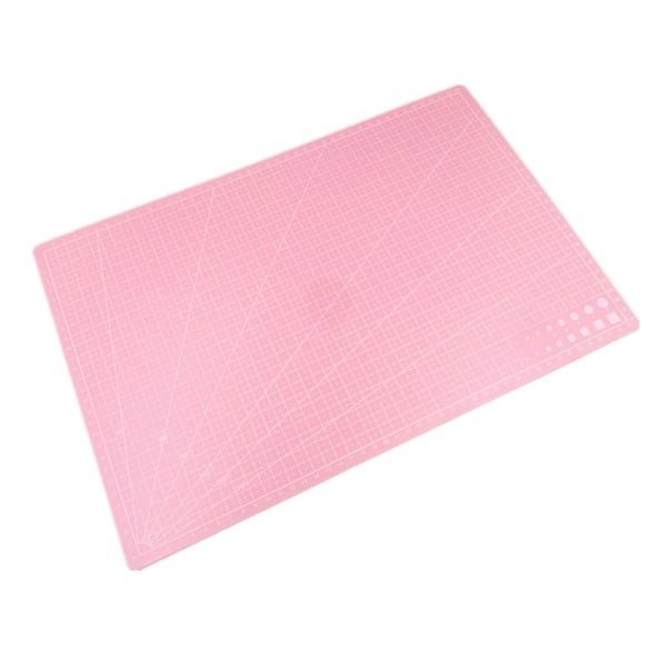 Dobbeltsidig skjærematte for scrapbooking, quilting, stoff, sying, DIY Craft Pink A3