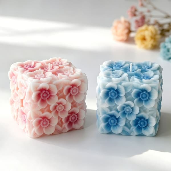 Multifunktionel blomster silikoneform til hjemmelavet sæbe og stearinlys
