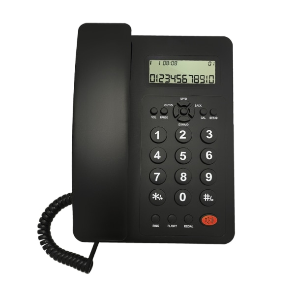 Fast telefon med sladd fast telefon Stor knapp fasta telefoner för receptionen