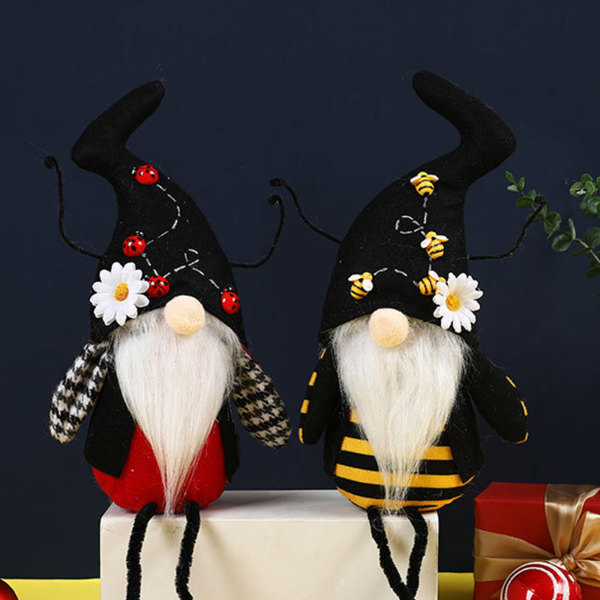 Beetle Honey Bee Gnome Scandinavian Tomte Nisse Swedish Elf Faceless for Doll De null - Yellow beetle