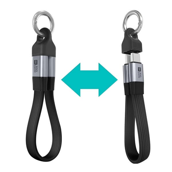 Forlengelseskabel 240W Hurtiglading USB C-kabel 80 Gbps dataoverføring støtter
