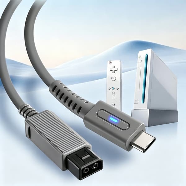 Spillekonsol Opladerkabel Ledning 1.8M USB Type C Strømkabel Grå