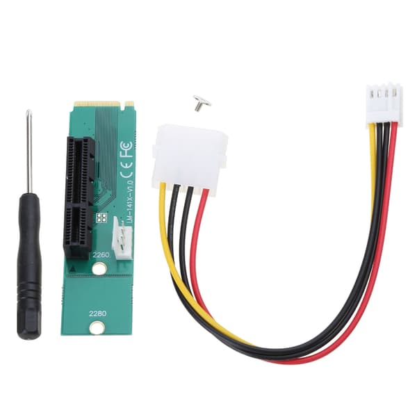 Adapterkort NGFF M2 til PCI-E 4X Riser-kortkabel Tilleggskort Erstatning