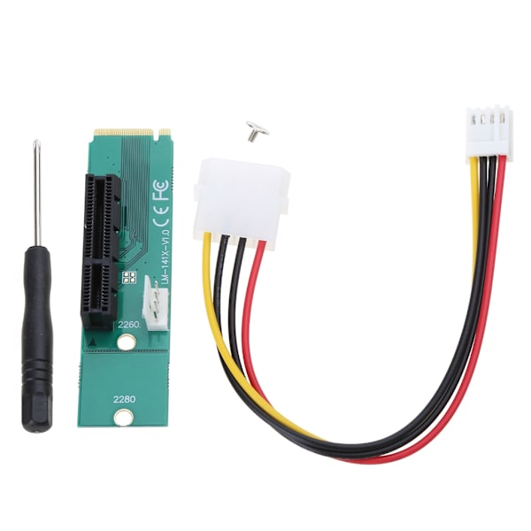 NGFF M2 till PCI-E 4X Riser Card Power M2 M-Key To PCI-Express Adapter