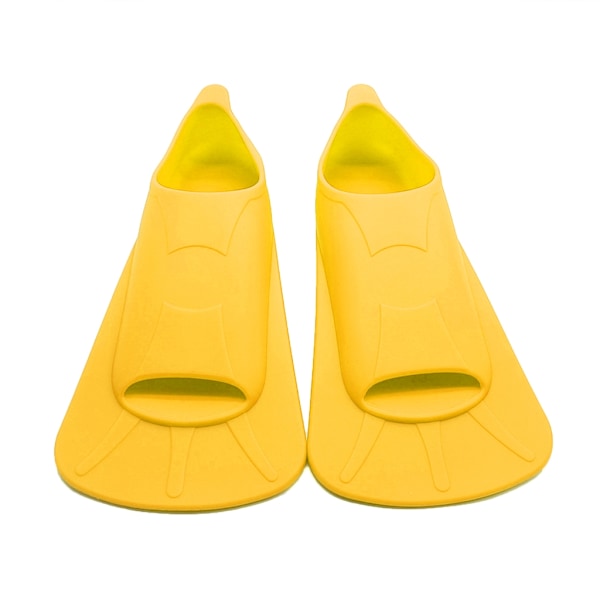 Silicone Fins Snorkeling Swimming Diving Fins Comfortable Swim Flippers Yellow M code