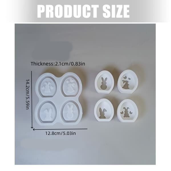 Flerbruks silikonform for kaniner og eggeskallpynt