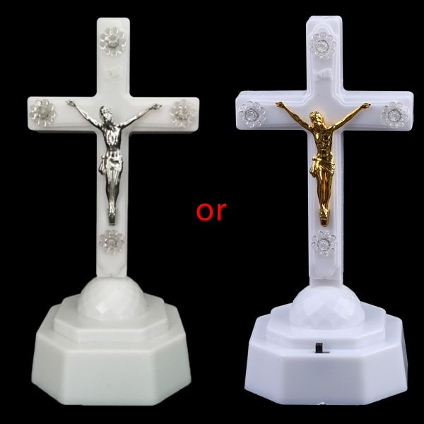 Jesus for Cross Nattlys Kristus kristen velsignet gave Herren Skrivebordslamper