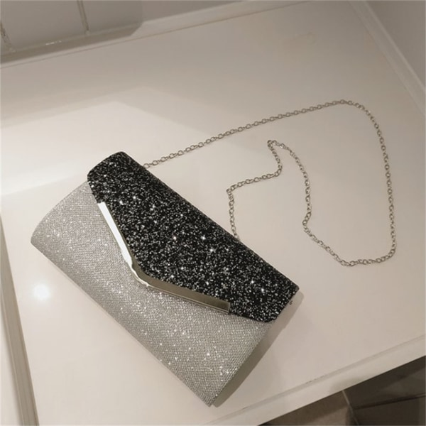 Helt matchande Clutch Handväska Glitter Evening Bag Axelväska Present för Dam Dam