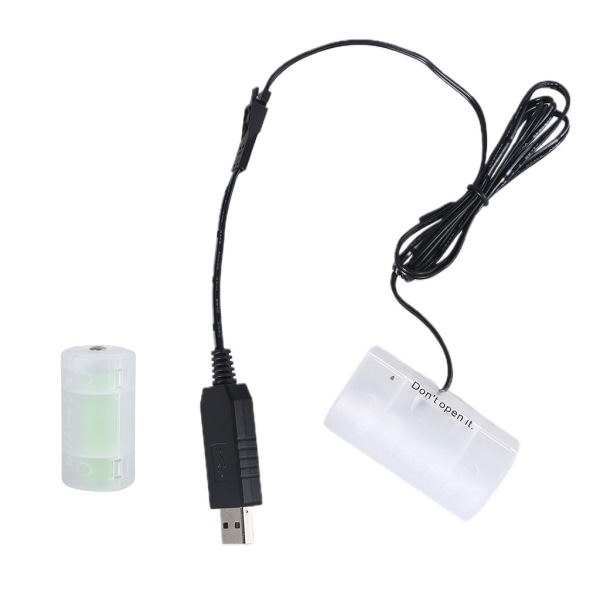 USB till D Cell Batteri Eliminator Kabel Byt 1-4st D Storlek 1,5V Batterier för klockor Fjärrkontroller Leksaker Elektronisk enhet
