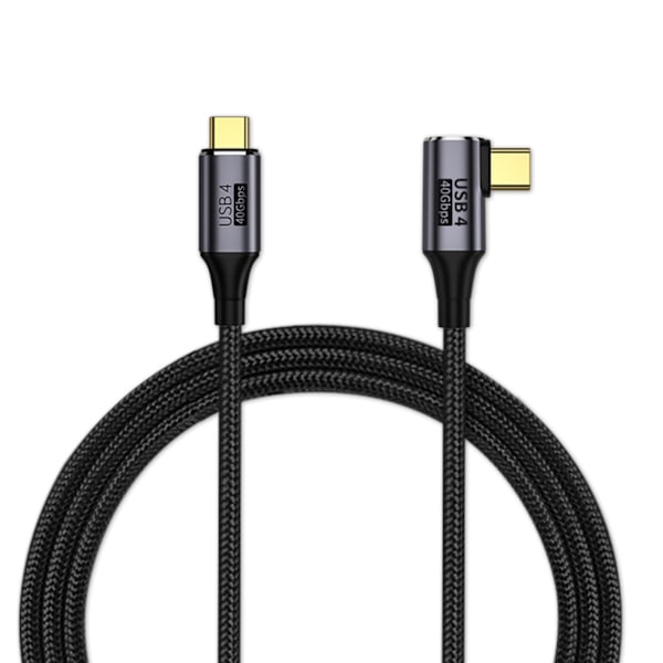 USB C til USB C-kabel 100 W nylonflettet hurtigopladningsledning 40 Gbps højhastighedsdataoverførsel Type-C-kabel