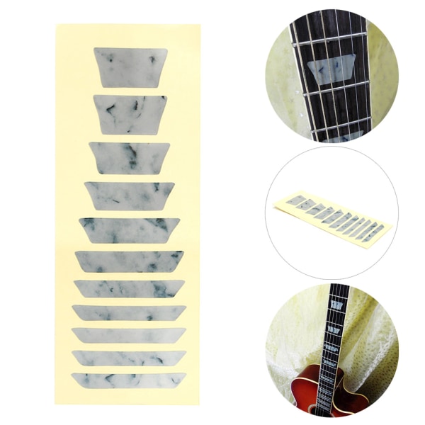 Tunna trapetsformade greppbrädedekaler Inläggsdekal för elektrisk akustisk gitarrbas
