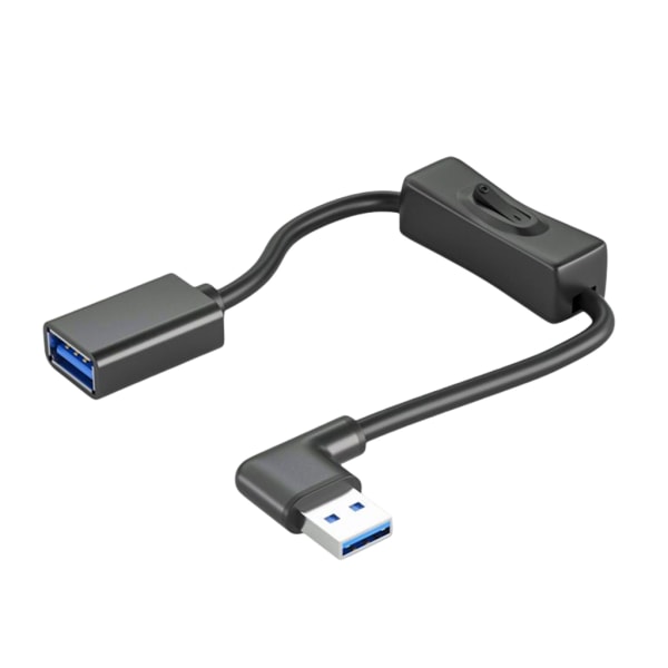 Högerböjd USB förlängningskabel stöder dataöverföring med switch hane till hona förlängningssladd Dataöverföringslinje 1.5m