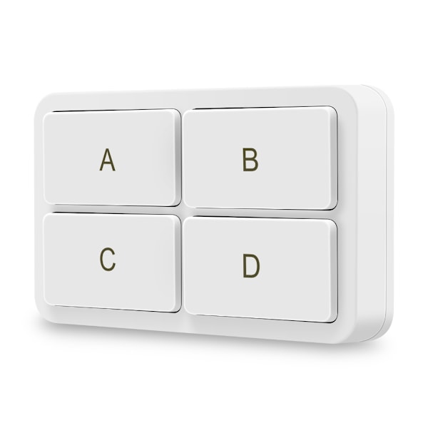 4-vejs Scene Controller-knap til ZigBee Scene-vægafbrydere til Tuya Home