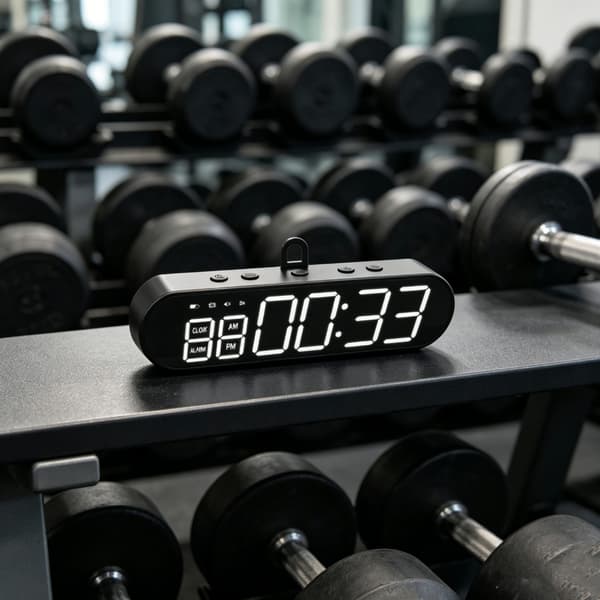 Hem Stoppur Nedräkning/Upp, Tränings Timer Intervallklocka, LED Intervalltimer