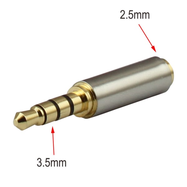 3,5 mm jack adapter 3,5 mm han til 2,5 mm hun hovedtelefon jack adapter konverter