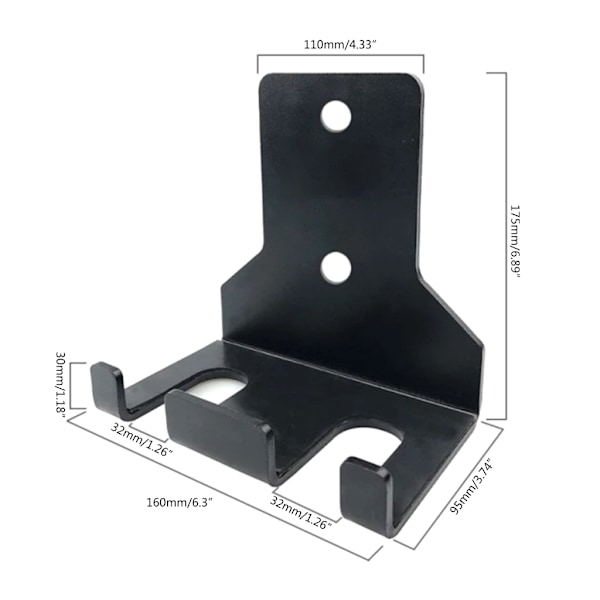 Dobbel vertikal vektstang holder treningsstudio arrangør henger treningsstudio manualer stang holder