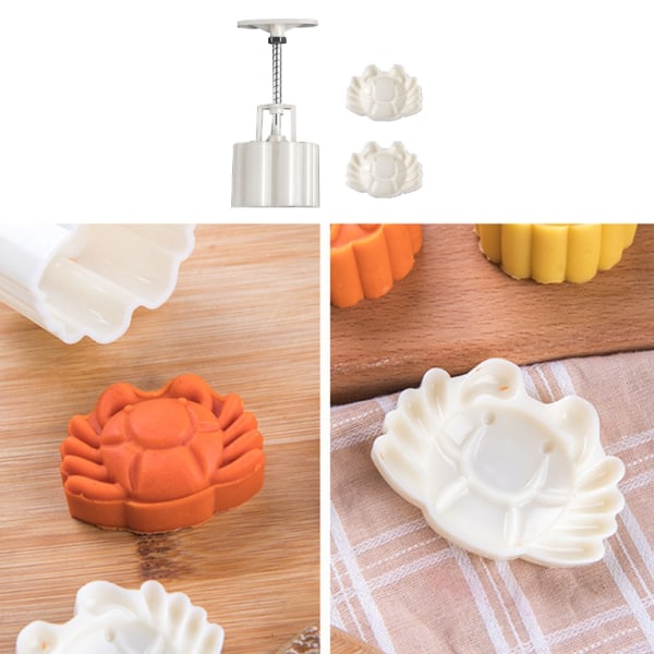Mooncake-stämplar DIY Mooncake-formar Plast Mooncake-verktyg Handtryck Plastmaterial Baktillbehör för kök null - C