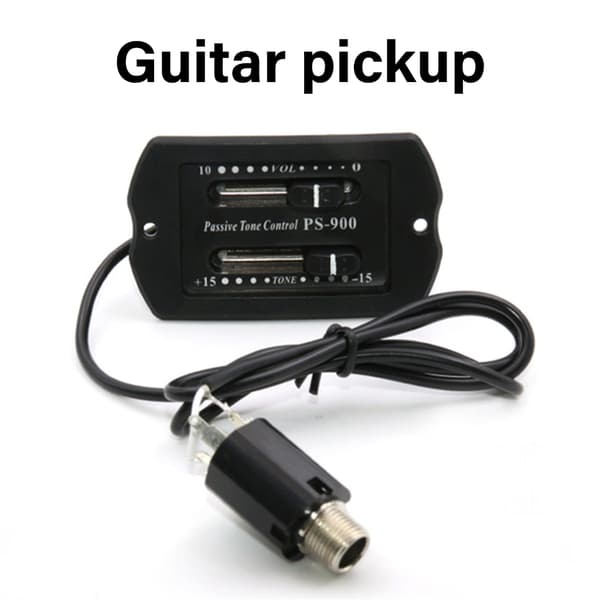 Akustisk Gitarr Preamp Piezo Pickup 2 Band Gitarr EQ Equalizer Piezo Pickup