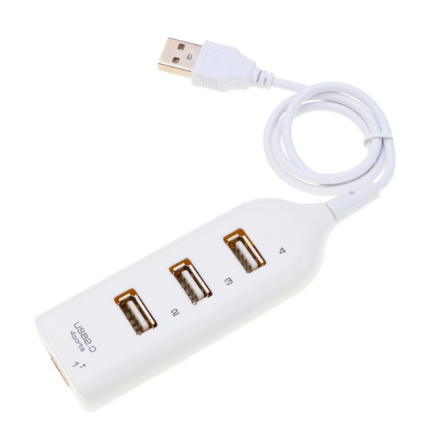 Ny högkvalitativ höghastighetsnavadapter USB hubb Mini USB 2.0 Expansion 4-portsdelare för bärbar dator bärbar datormottagare