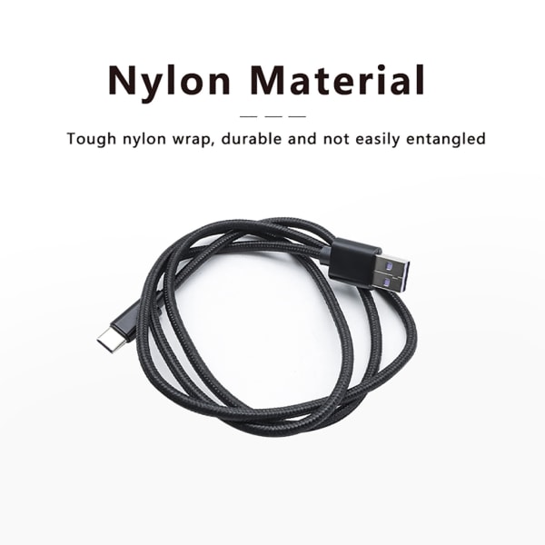 Nylon laddningskabel Power för Pocket 3 Action-kamera Snabb och stabil laddningstråd USB linje
